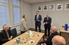 Od lewej: mgr inż. R. Schab, prof. PRz R. Zajdel, prof. PRz M. Korkosz, 